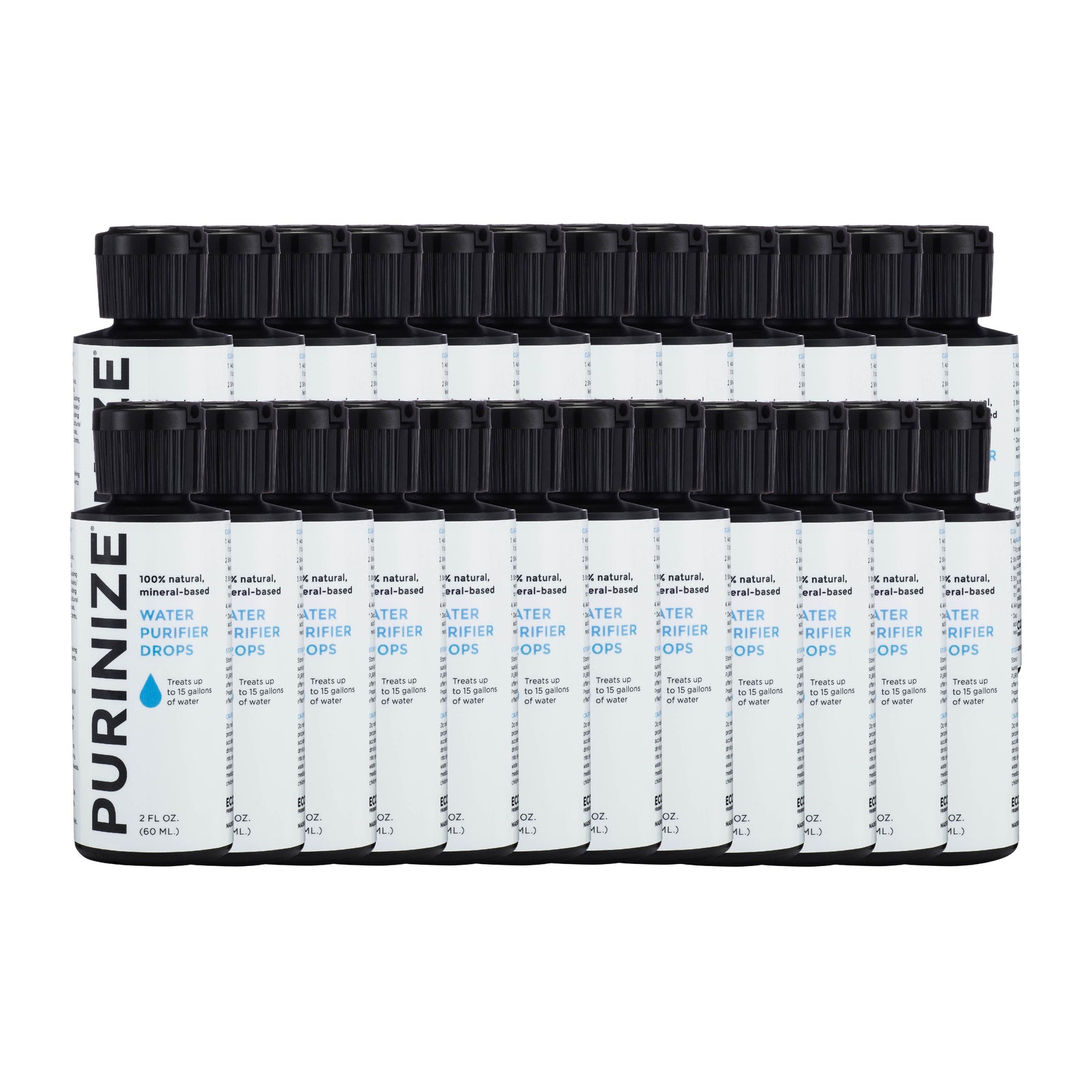 PURINIZE® WATER PURIFIER DROPS 2 OZ. - CASE (24 BOTTLES) - WHOLESALE